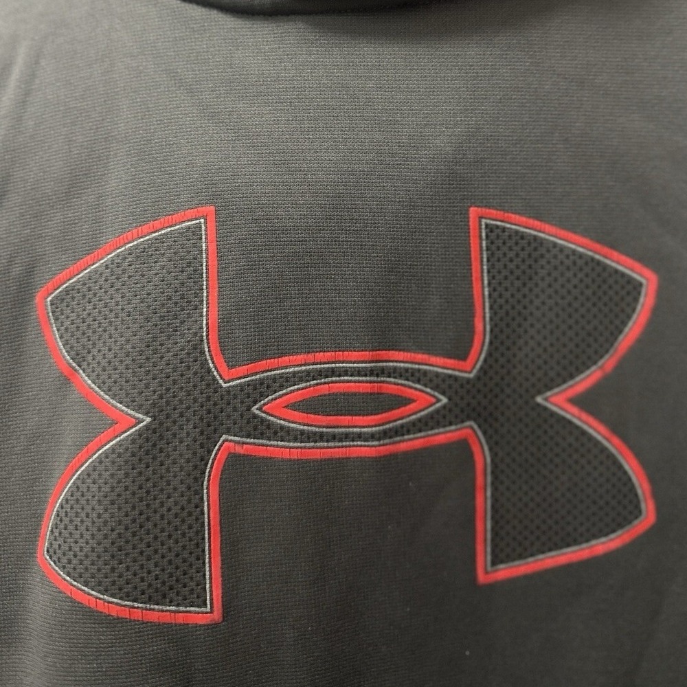 Women's Under Armour‎ Cold Gear Loose Pullover Hoodie Black Red Large